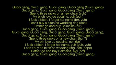 gucci gang lyrics eminem|The Meaning Behind The Song: Gucci Gang by Lil Pump.